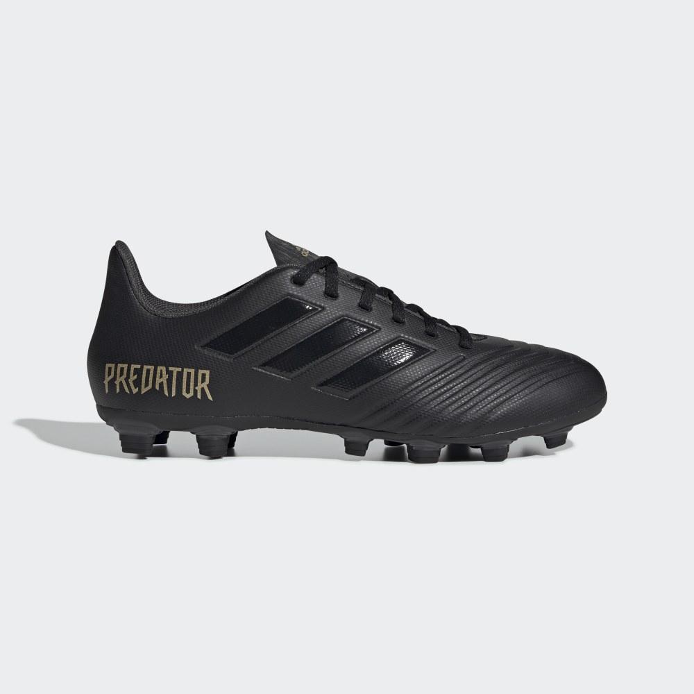 Adidas Men's Predator 19.4 Flexible Ground Football Boots Black/Gold Metal Ireland F35600